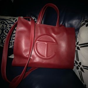 TELFAR Medium Shopping Bag in Oxblood